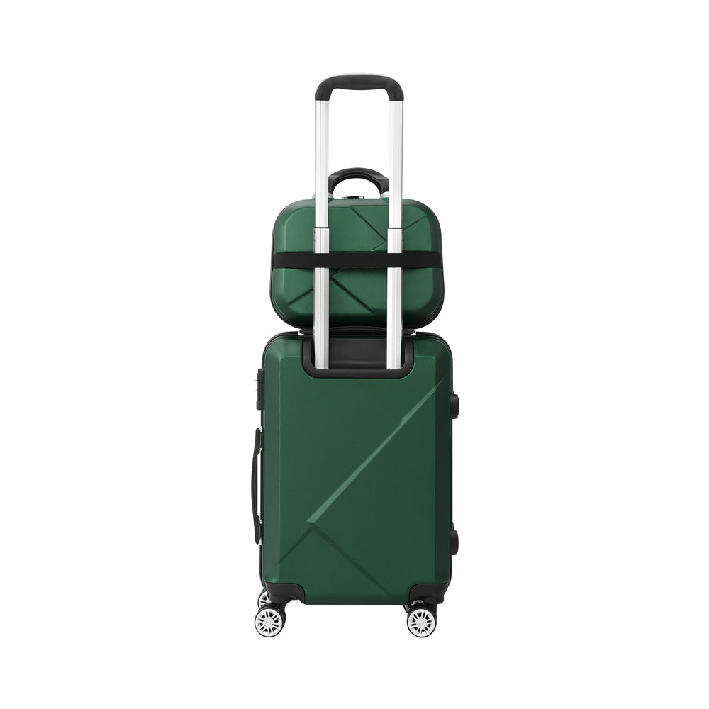 Mazam 2PCS Luggage Set TSA Lock Hard Case Green