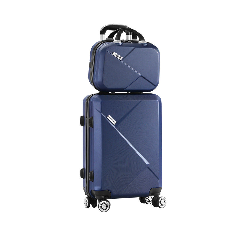Mazam 2PCS Luggage Set TSA Lock Hard Case Navy
