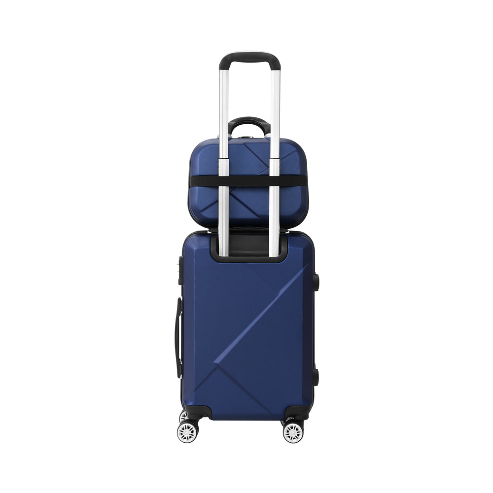 Mazam 2PCS Luggage Set TSA Lock Hard Case Navy