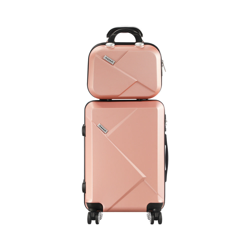 Mazam 2PCS Luggage Set TSA Lock Hard Case Pink