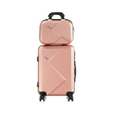 Mazam 2PCS Luggage Set TSA Lock Hard Case Pink - Side View