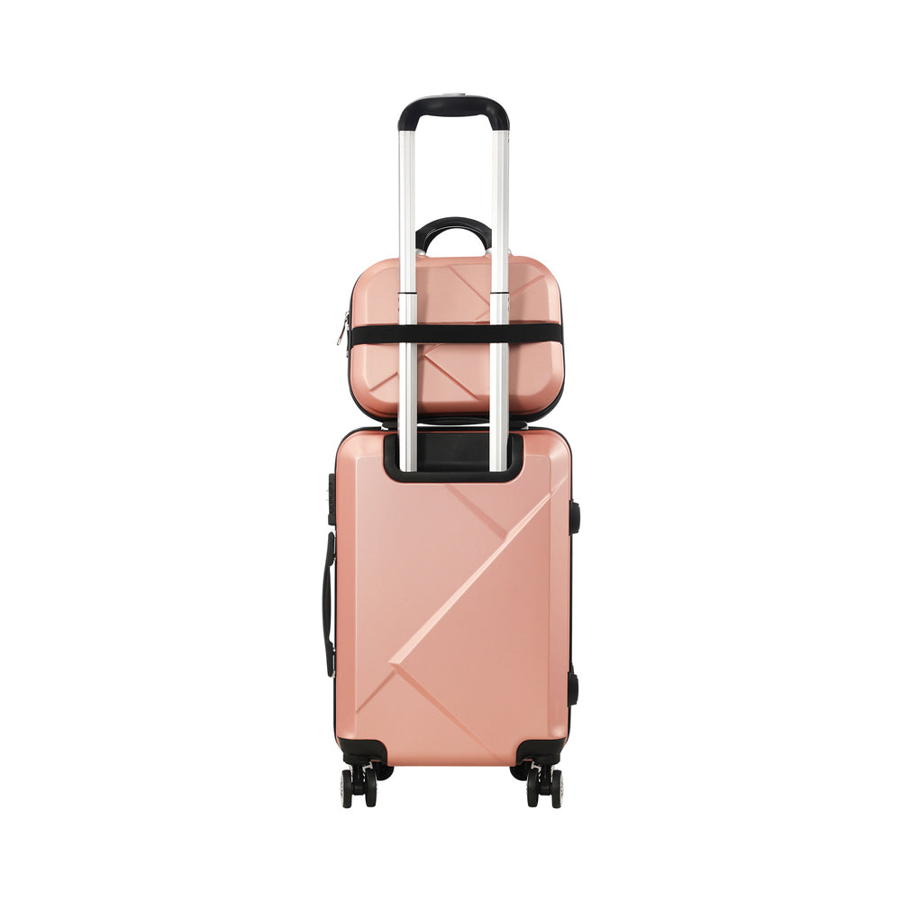 Mazam 2PCS Luggage Set TSA Lock Hard Case Pink