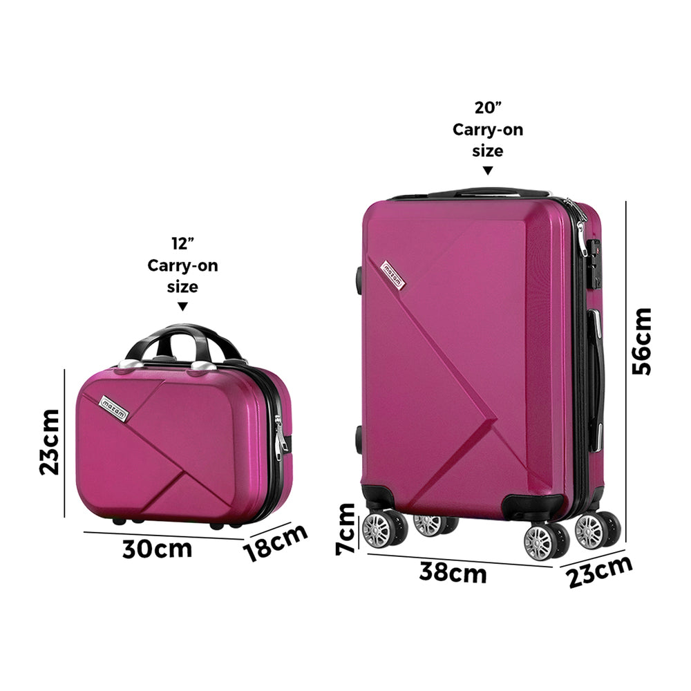 Mazam 28" Luggage Suitcase Trolley Set Travel TSA Lock Red