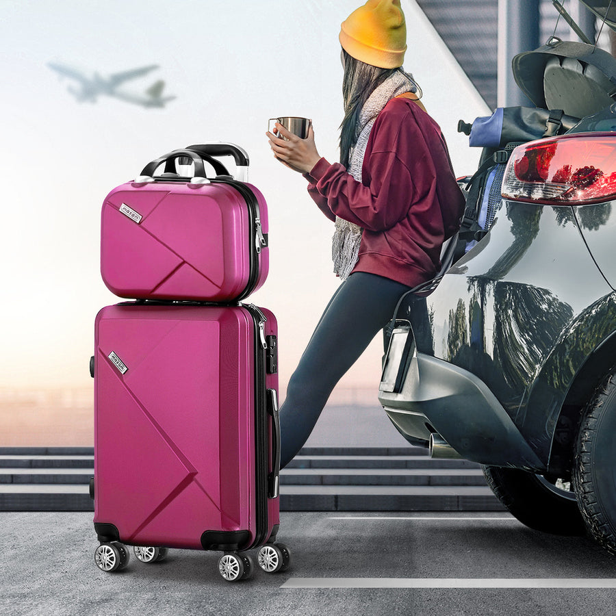 Mazam 28" Luggage Suitcase Trolley Set Travel TSA Lock Red