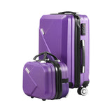 Mazam 2PCS Luggage Set TSA Lock Hard Case Purple - Side View