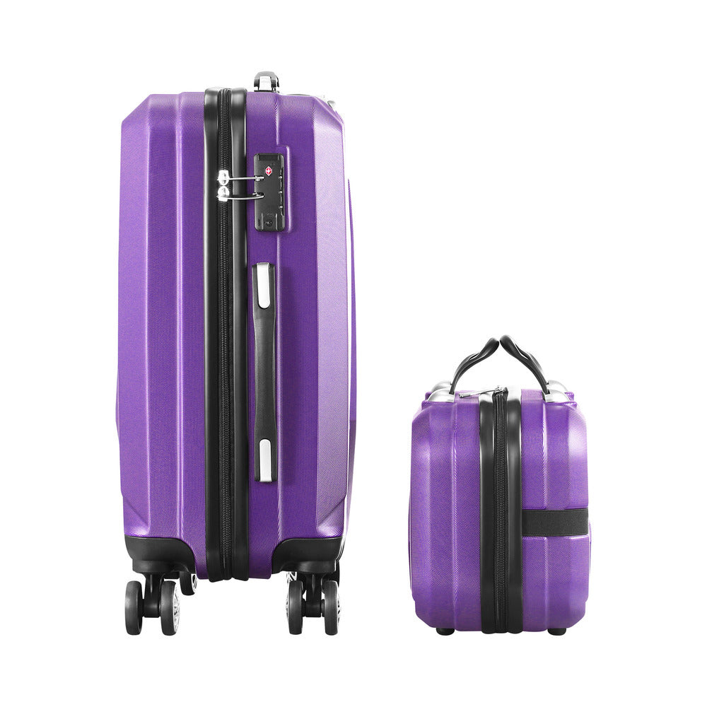Mazam 2PCS Luggage Set TSA Lock Hard Case Purple
