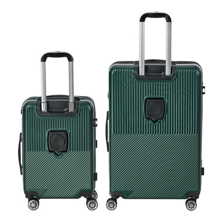 Mazam 2PCS Luggage Suitcase Trolley TSA Lock Carry On Hard Case Green
