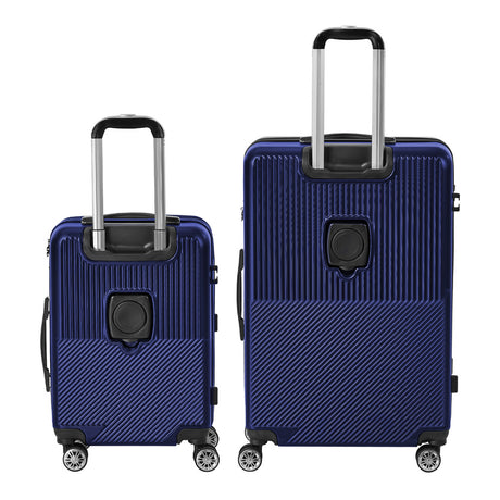 Mazam 2PCS Luggage Suitcase Trolley TSA Lock Carry On Hard Case Navy