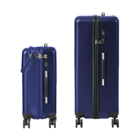 Mazam 2PCS Luggage Suitcase Trolley TSA Lock Carry On Hard Case Navy