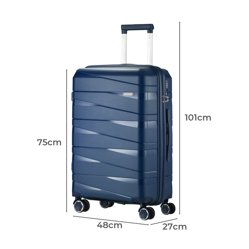 Mazam 28" Luggage Set Travel TSA Lock PP Case Navy