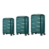 Mazam 3PCS Luggage Set Travel TSA Lock PP Case Green