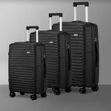 Mazam 3PCS Luggage Suitcase Set TSA Lock Black PP Case