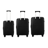 Mazam 3PCS Luggage Suitcase Set TSA Lock Black PP Case - Front View