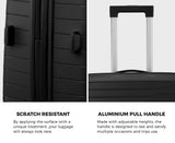 Mazam 3PCS Luggage Suitcase Set TSA Lock Black PP Case