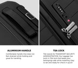 Mazam 3PCS Luggage Suitcase Set TSA Lock Black PP Case