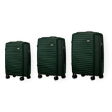 Mazam 3PCS Luggage Suitcase Set TSA Lock Green PP Case