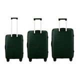 Mazam 3PCS Luggage Suitcase Set TSA Lock Green PP Case