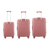 Mazam 3PCS Luggage Suitcase Set TSA Lock Pink PP Case