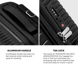 Mazam 3PCS Luggage Suitcase Set Black PP Case TSA Lock