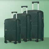 Mazam 3PCS Luggage Suitcase Set Green PP Case TSA Lock