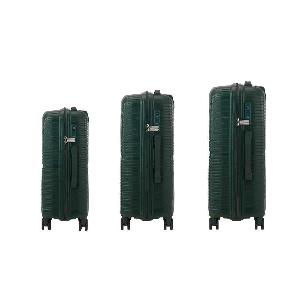 Mazam 3PCS Luggage Suitcase Set Green PP Case TSA Lock