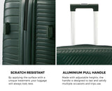 Mazam 3PCS Luggage Suitcase Set Green PP Case TSA Lock
