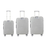 Mazam 3PCS Luggage Suitcase Set Grey PP Case TSA Lock