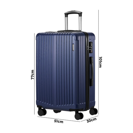 Mazam 28" Luggage Set Travel TSA Lock ABS Case Navy, image 2