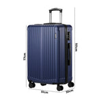 Mazam 28" Luggage Set Travel TSA Lock ABS Case Navy