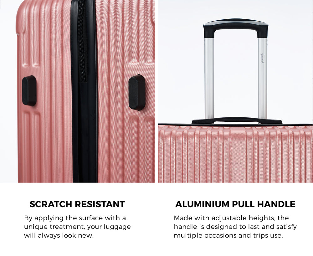 Mazam 28" Luggage Suitcase Trolley Set Travel TSA Lock ABS Case Pink