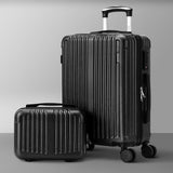 Mazam 2PCS Luggage Suitcase Trolley Set Carry On TSA Hard Case Black