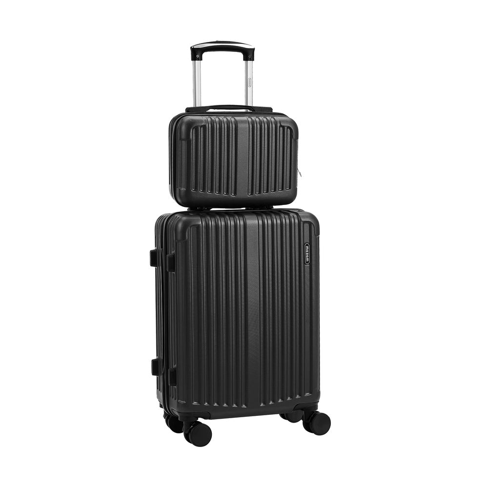 Mazam 2PCS Luggage Suitcase Trolley Set Carry On TSA Hard Case Black