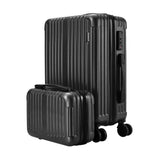 Mazam 2PCS Luggage Suitcase Trolley Set Carry On TSA Hard Case Black - 45-Degree Angle