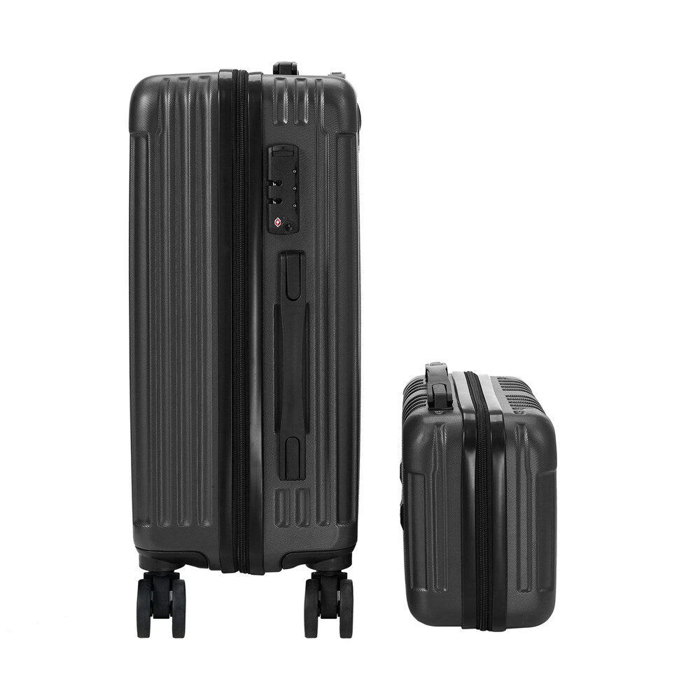 Mazam 2PCS Luggage Suitcase Trolley Set Carry On TSA Hard Case Black