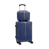 Mazam 2PCS Luggage Suitcase Trolley Set Carry On TSA Hard Case Navy