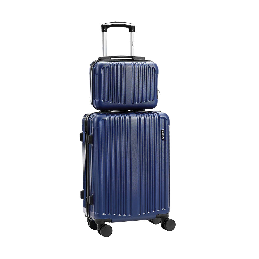 Mazam 2PCS Luggage Suitcase Trolley Set Carry On TSA Hard Case Navy