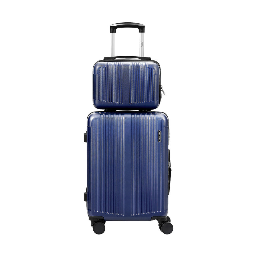 Mazam 2PCS Luggage Suitcase Trolley Set Carry On TSA Hard Case Navy