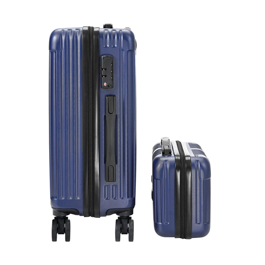 Mazam 2PCS Luggage Suitcase Trolley Set Carry On TSA Hard Case Navy
