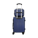 Mazam 2PCS Luggage Suitcase Trolley Set Carry On TSA Hard Case Navy - Close-Up Angle