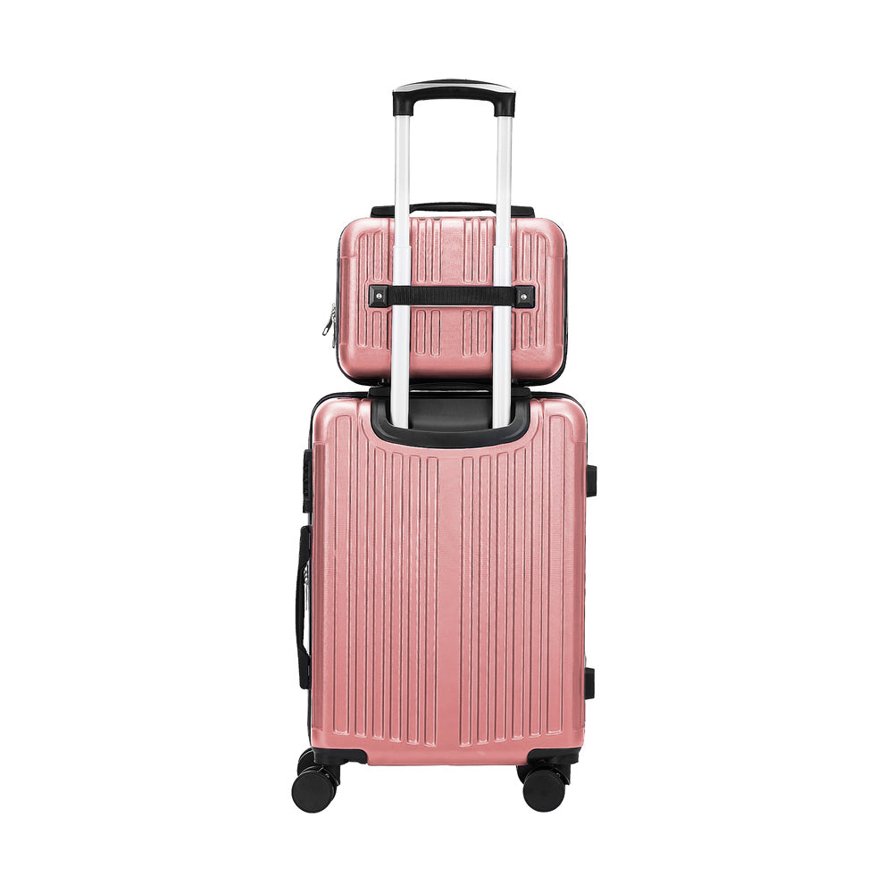 Mazam 2PCS Luggage Suitcase Trolley Set Carry On TSA Hard Case Pink