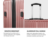 Mazam 2PCS Luggage Suitcase Trolley Set Carry On TSA Hard Case Pink - Top-Down View