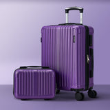 Mazam 2PCS Luggage Suitcase Trolley Set Carry On TSA Hard Case Purple