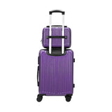 Mazam 2PCS Luggage Suitcase Trolley Set Carry On TSA Hard Case Purple - Side View