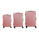Mazam 3PCS Luggage Suitcase Trolley Set Travel TSA Lock ABS Case Pink - Close-Up Angle