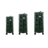 Mazam 3PCS Luggage Suitcase Set PP Case TSA Lock Green - Top-Down View
