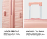 Mazam 3PCS Luggage Suitcase Set PP Case TSA Lock Pink