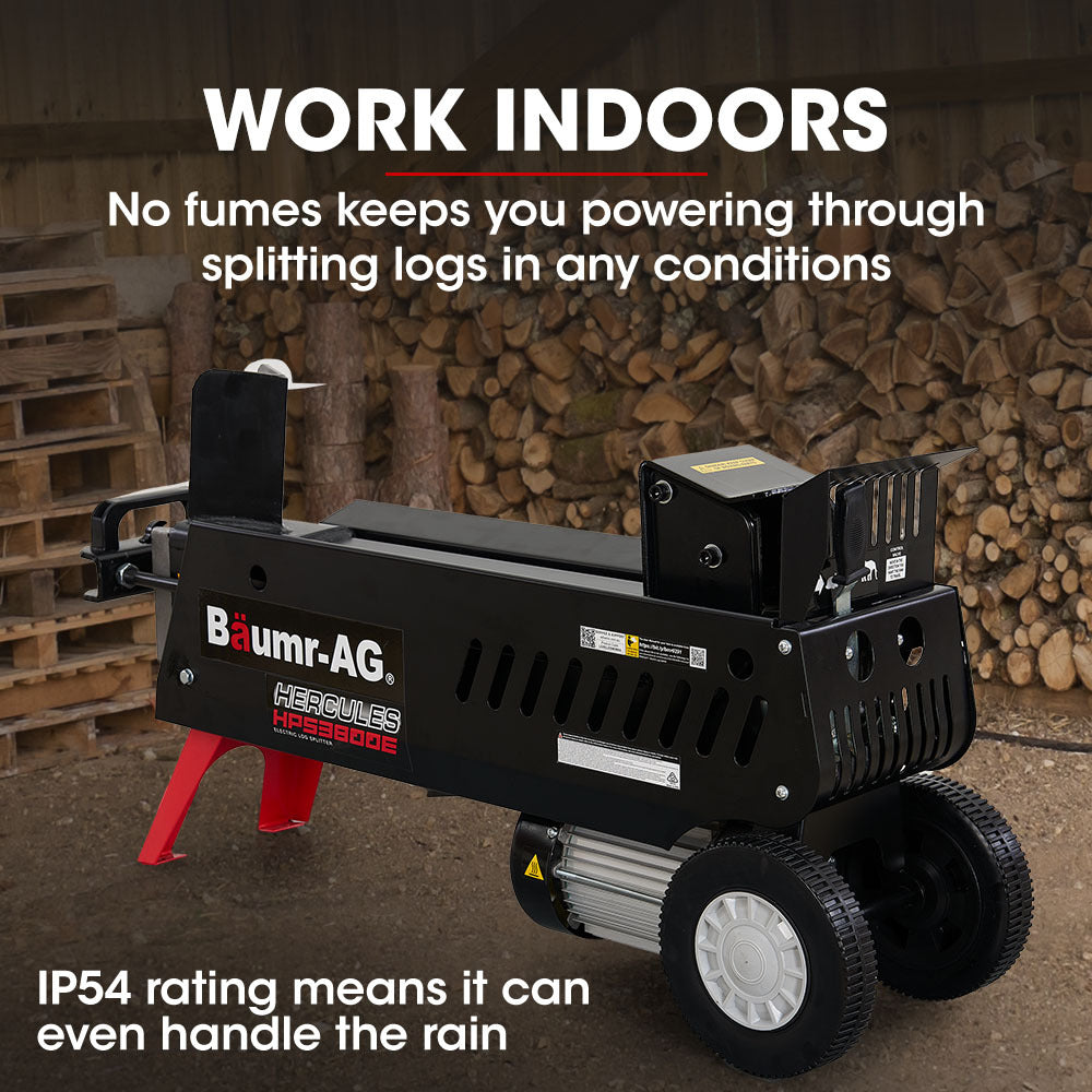 BAUMR-AG 10 Tonne Electric Hydraulic Wood Log Splitter - HPS3800E