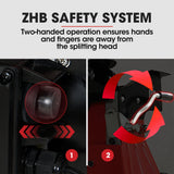 BAUMR-AG 10 Tonne Electric Hydraulic Wood Log Splitter - HPS3800E - Top-Down View