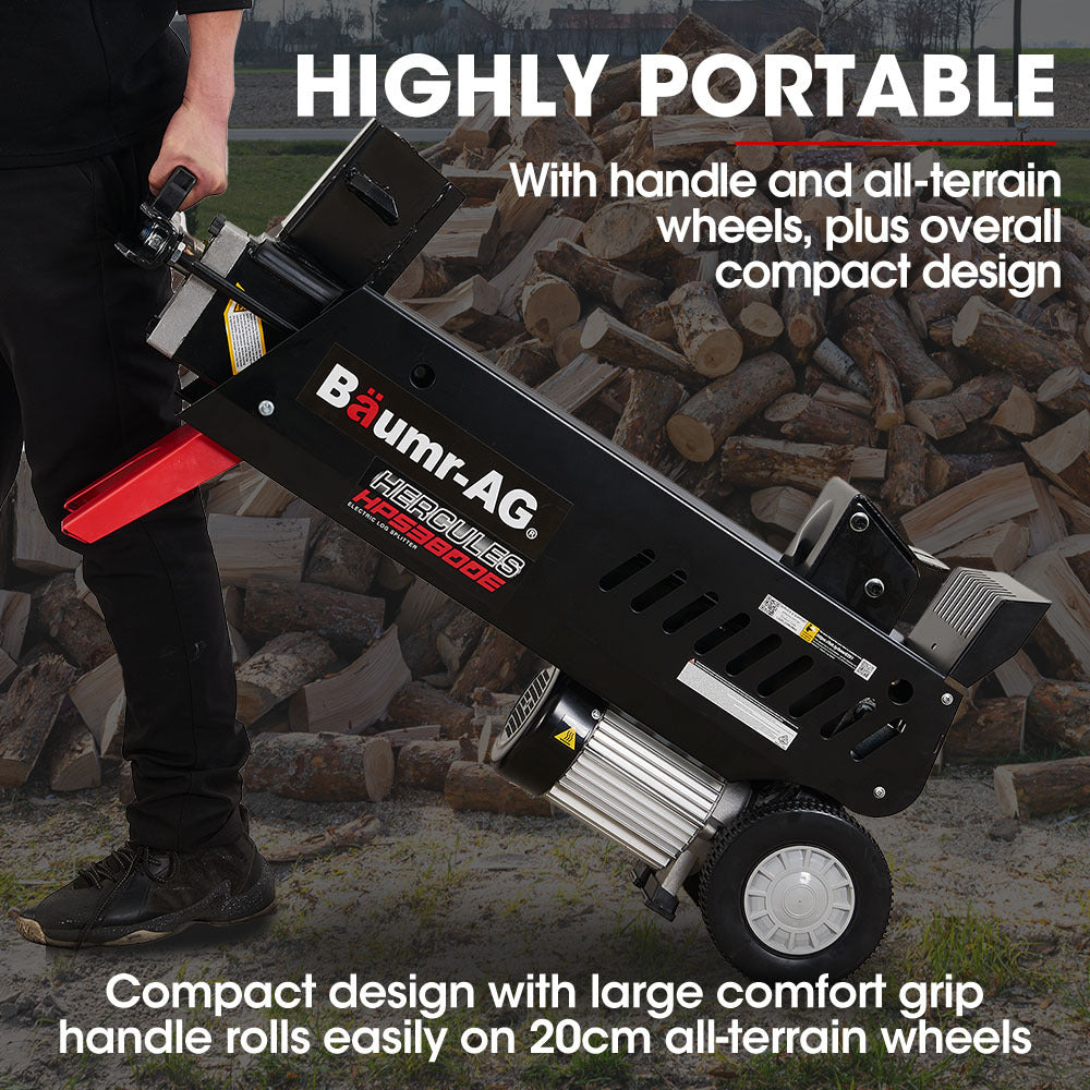 BAUMR-AG 10 Tonne Electric Hydraulic Wood Log Splitter - HPS3800E