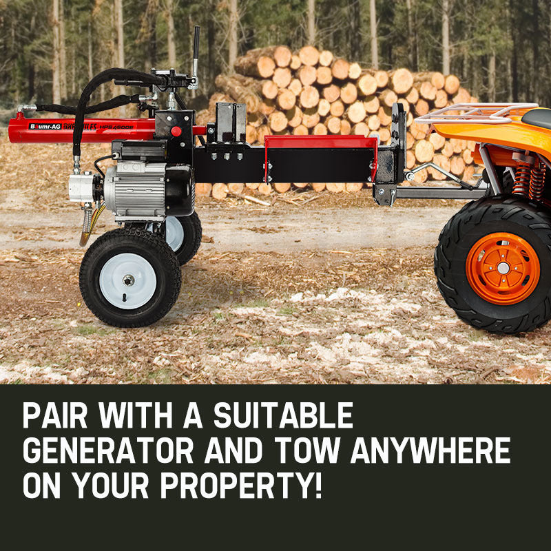 BAUMR-AG 20 Tonne Electric Hydraulic Towed Wood Log Splitter - HPS4500E